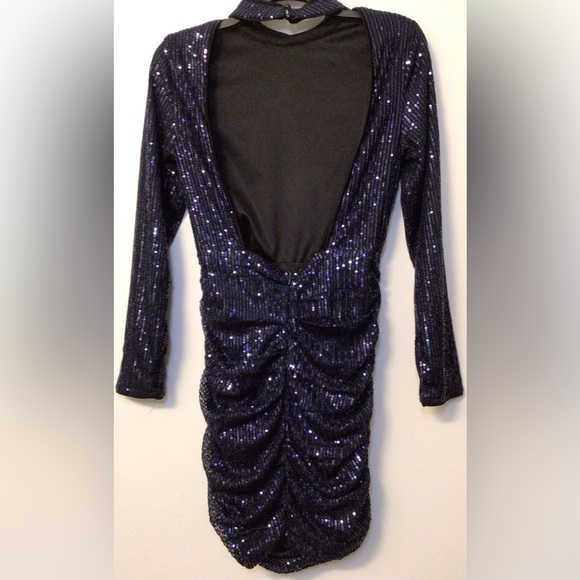 Eilly bazar navy sequin backless dress size XS - Picture 7 of 7